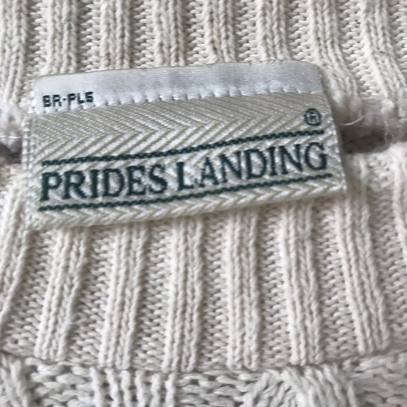 Vintage Cable Knit Crewneck Sweater Ivory - Picture 4 of 7